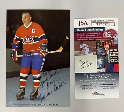 Maurice Richard Signed Color Photograph JSA Certified NHL Montreal Canadiens HOF • $65