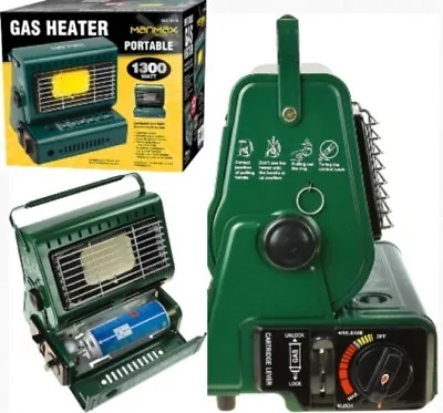 £27.95 • Buy Portable Gas Heater Outdoor Camping Fishing & Butane Gas Bottles Canisters