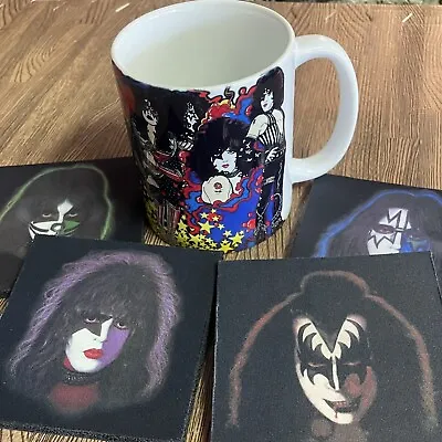 KISS - Coffee Mug & Coaster Set Solo Albums Poster Art Shirt Vinyl Ace Frehley • £32.30