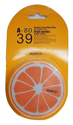 Funky Fruit Orange Coloured Contact Lens Lenses Travel Kit Mirror Case Tweezers • £6.99