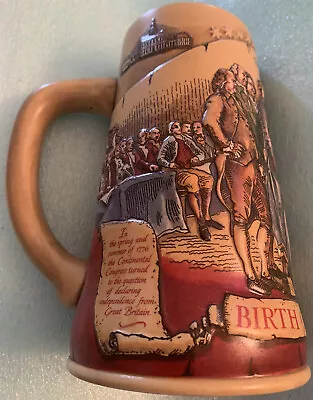 Miller LICENCED Birth OF A Nation Beer Stein 1776 Second In A Series NM Cond. • $8.93