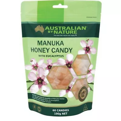 NEW Australian By Nature 400+ Manuka Honey Candy 60 Candies With Eucaluptus ABN • $7.17