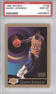 Magic Johnson Psa 10 1990 Skybox Basketball #138 Lakers Hof 9824 • $19.18