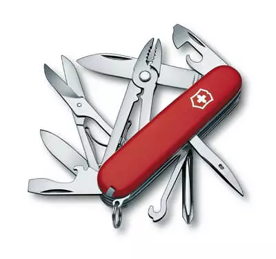 Swiss Army Knife Red Deluxe Tinker 91mm Victorinox 53481 New In Box • $58.69