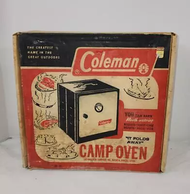 Coleman Foldable Camping Oven W/ Box & Shelf - Vintage Ca 1970 USA • $49.99