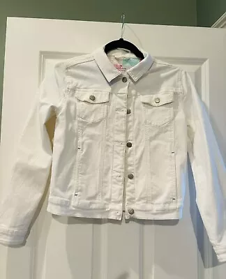 EUC Vineyard Vines White Denim Jean Jacket Large 14 • $14.99