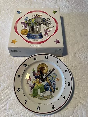 Villeroy & Boch Wall Le Cirque Clock Plate Clowns Circus Quartz Vitro Porcelain • $15.99