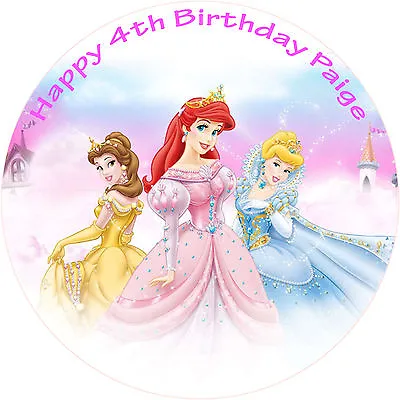 £4.25 • Buy Princess Cake Topper Edible Printed 8  Round Birthday Cake Decoration