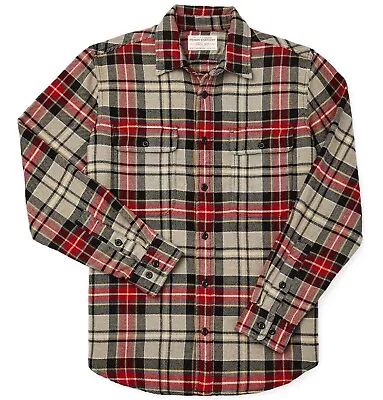 Filson Vintage Flannel Work Shirt 11010689 Firepit Heather Black Red Blue Gold • $89.99