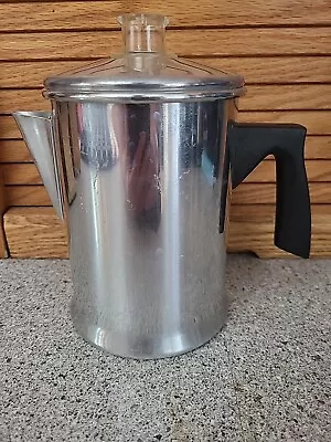 Mirro Aluminum Coffee Pot Percolator 5 Cup Camping Or Stovetop Vintage Complete • $18.99