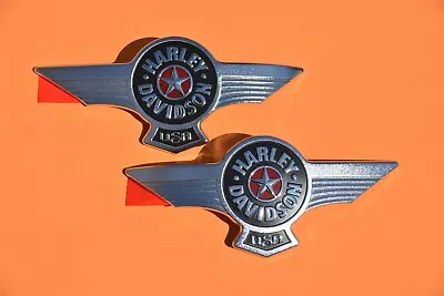 Harley New Oem Fatboy Fuel Gas Tank Emblems Emblem Badges Right & Left • $379.28
