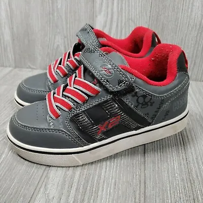 Heelys Boy Lights Up Red! Grey Black Bolt Plus X2 Youth 13C Wheels Are Smooth! • £16.88