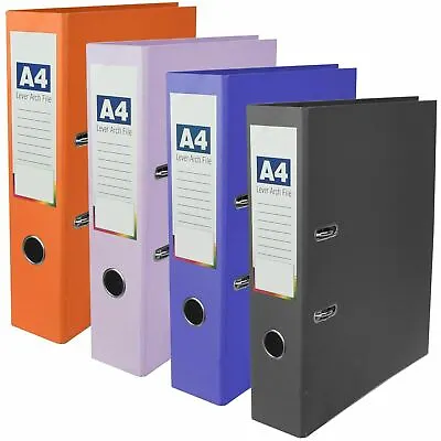 £9.99 • Buy 2 X A4 Large Metal Ring Binder Lever Arch File Document Folder Filing Storage