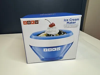 New Zoku Ice Cream Sorbet Gelato Maker. Ice Cream In 10 Minutes Blue Open Box • $10.98