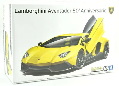 Aoshima 2013 Lamborghini Aventador 50th An. #10 1/24 Plastic Model Car Kit 05982 • $38.99