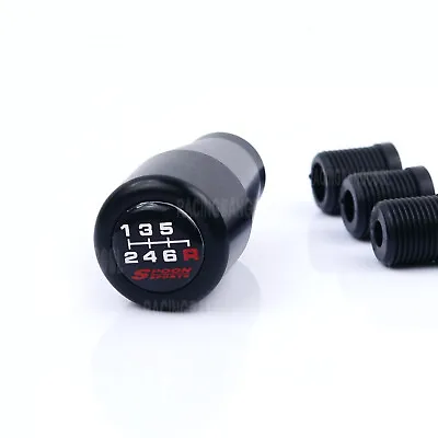 6 Speed Spoon Universal Racing Black Aluminum Gear Shift Knob Shifter Lever Knob • $15