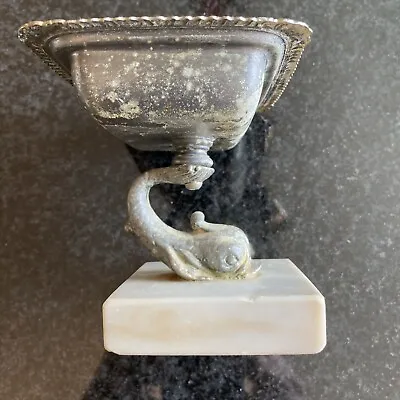Vintage Dolphin Soap Dish With Marble Base • $13.50
