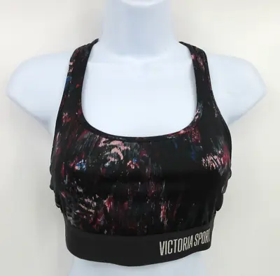 VICTORIA'S SECRET SPORT THE PLAYER SPORT BRA Size Small Black Racerback • $13.68