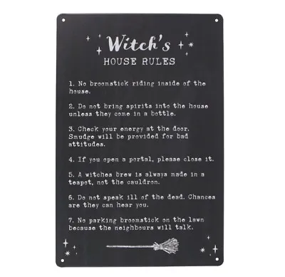 £9 • Buy Pagan/Wiccan Witchs House Rules Hanging Sign