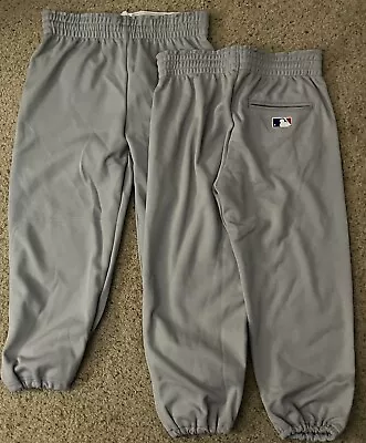 Two Pairs NEW W/ Defects Majestic Baseball Pants Gray 85401-Sz Youth L Large • $9.99