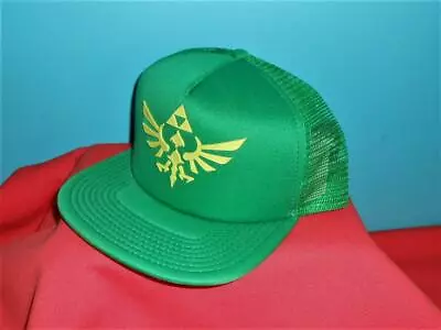 New Nintendo Legend Of Zelda Rubber Triforce Foam Front Mesh Back Adj Hat B161 • $11.99