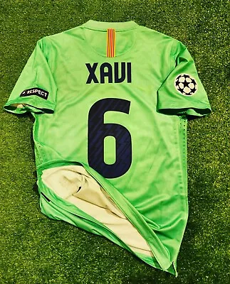 Xavi Barcelona Match Shirt # 6 • $700