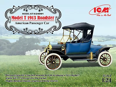 ICM Models 1/24 American Model T 1913 Roadster Passenger Car ICM24001 • $48.68