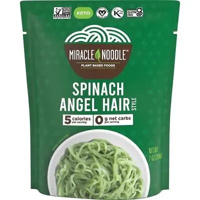 Miracle Noodle Spinach Angel Hair Style 7 Oz Pkg • $6.57