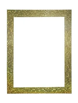 £33.31 • Buy Flat Bright Mirror Effect  Mosaic Picture Photo Poster Frame A4 A3  Silver