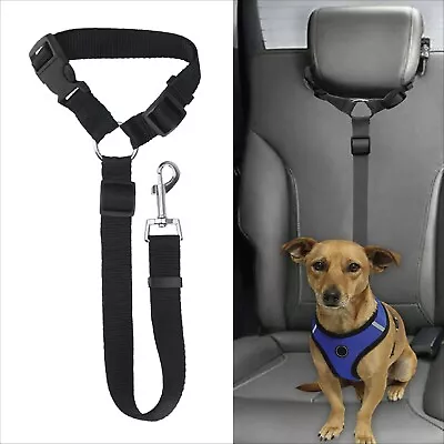 Pet Dog Seat Belt Car Safety Travel Harnesses Lead Restraint Strap Adjustable • £3.99