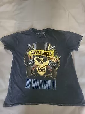 VINTAGE Guns N Roses Use Your Illusion Tour 91 Band T Shirt Size Medium  • £20