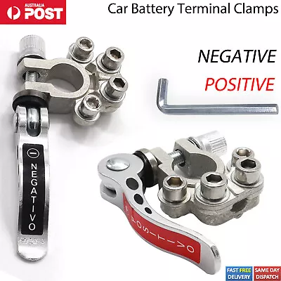 $13.99 • Buy 12V 4-Way Battery Terminal Connectors Clamp Car Marine Caravan Quick Release X2