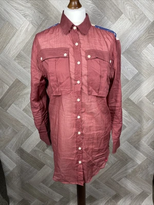 £44.99 • Buy MENS  OXBLOOD RED & BLUE UNION JACK VOILE DR MARTENS SHIRT UK Small