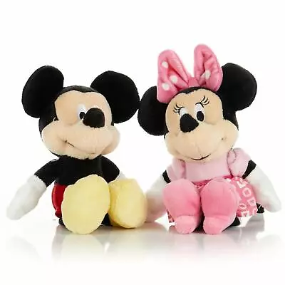 2PC Set: 7  Disney Baby Mickey Minnie Mouse Stuff Animal Plush Toy Mini Jingler • $15.98