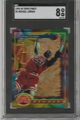 Michael Jordan 1993-94 Topps Finest #1 NM-MT SGC 8 Chicago Bulls • $60