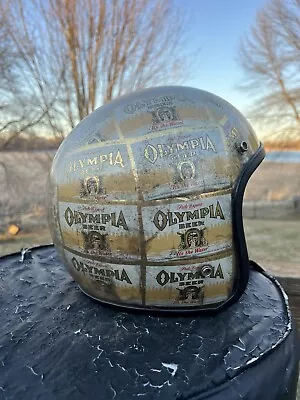 Vintage Olympia Beer Helmet Rare Bell Fulmer Buco Motorcycle 1972 • $1250