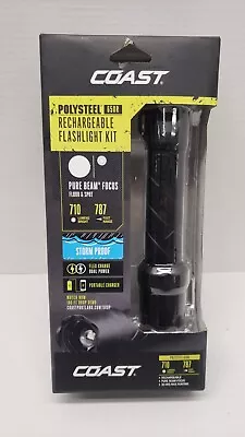 COAST 650R Rechargeable Dual Power 740 Lumens Flashlight - Black NEW In Package • $29