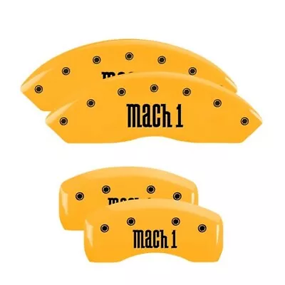 MGP Caliper Covers Set Of 4 Yellow Finish Black Mach 1 • $289