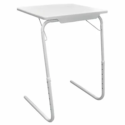 Portable Table Mate Laptop Dinner Tray Adjustable Folding Desk Metal Clip Strong • £16.90