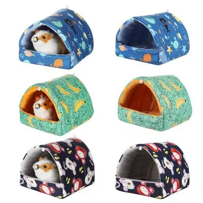 £3.72 • Buy Mini Cage Small Animal Sleeping Bed Hamster House Warm Mat Guinea Pig Nest