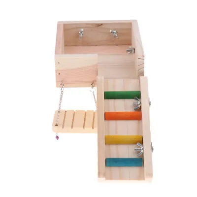 Wooden Swing Ladder Platform For Mouse Chinchilla Rat Gerbil And Hamster • £13.81