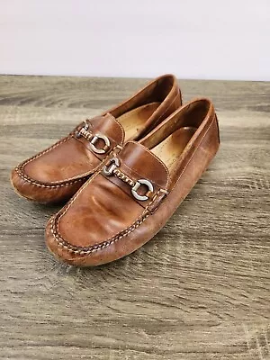 Martin Dingman Horse Bit Men's Loafer Size 8.5 M Shoe Brown Leather Slip On • $35