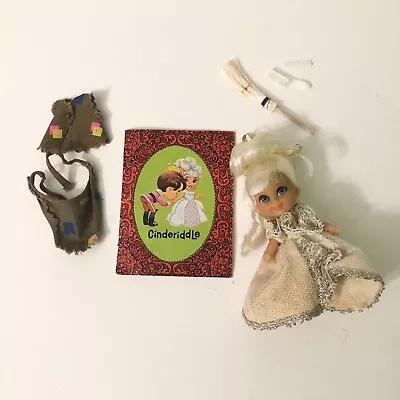 Vintage 1968 Liddle Kiddles Cinderiddle Cinderella Storybook Doll Mattel • $129.69