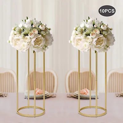 10 * 31.5in Gold Metal Column Rack For Ceremony Wedding Decoration Centerpieces • $164