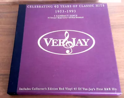 THE VEE-JAY STORY CELEBRATING 40 YEARS OF CLASSIC HITS  3 X CD+7 +BOOK  BOX Set • $24.66