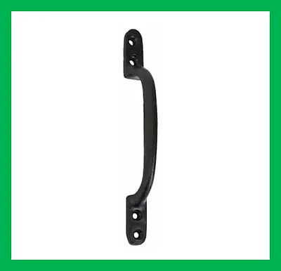 Black Hot Bed D Pull Handle 152mm 6  Door Gate Shed Sash C/w Fixings • £2.35