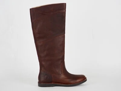 £65 • Buy Womens Timberland Cabot 20697 Burgundy Brown Leather Pull On Tall Boots