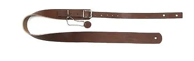 Buckle Guitar Strap Genuine Leather Handmade USA Vintage Rock Goth Brown Oiled • $34.99