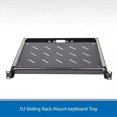 19  Sliding Shelf Tray 1U Rack Mount For Keyboards Universal PA Equipment 360mm • £34.99