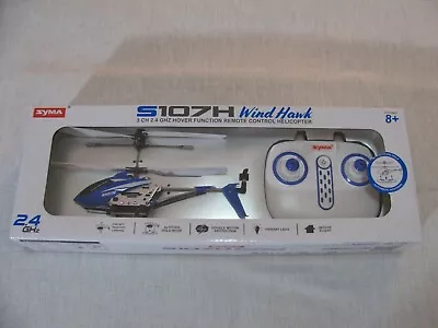 NIB Syma S107H Wind Hawk 3 Ch 2.4 GHZ RC Helicopter Blue Age 8+ • $29.95